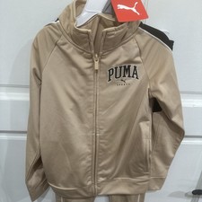 PUMA 2pc Tricot Track Jacket/Jogger Set - Light Sand - Toddler Boys Size 6