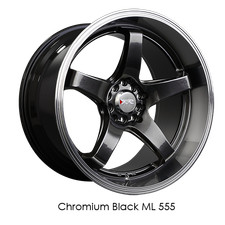 Xxr Wheels Rim 555 18x8.5 5x1005x114.3 Et25 73.1cb Chromium Black Ml