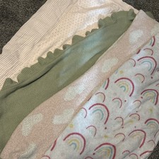 Baby Blankets Lot of 5 Baby Girl Muslin Swadddle Receiving Blankets