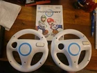 Mario Kart Wii (Nintendo, 2008) W/ (2) OEM Steering Wheels Bundle Lot TESTED
