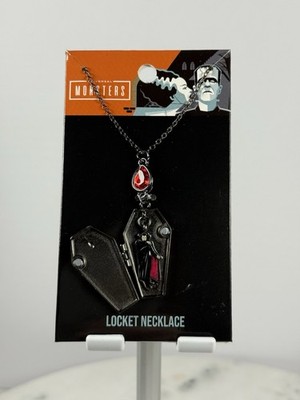 Universal Monsters Dracula Coffin Locket Necklace Hot Topic Goth Vampire Jewelry