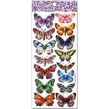 Violette Stickers - 2 Crystal Butterflies Sticker Sheets - Stationery Planners