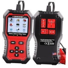 KW371 2-in-1 Car Battery Tester Relay Tester, 6V 12V 24V 10-2000 CCA