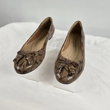 Walking Cradles Women's 10 M Bethany Slip On Brown Black Snakeskin W-128706 NIB 