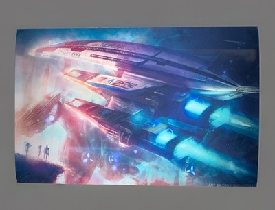 SSV Normandy SR-2 starship , Art Silk Print