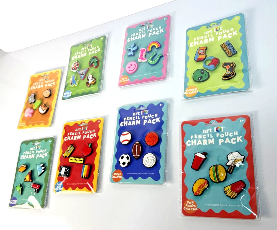 Art 101 карандаш мешок подвеска набор лот из 8 еды геймер милый Sport диких животных школы - Изображение 3 из 4