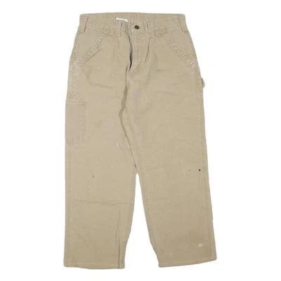 CARHARTT Homme Coton Mélange Beige Standard Droit Jambe Pantalon W32 L26 Casual - Photo 1/4