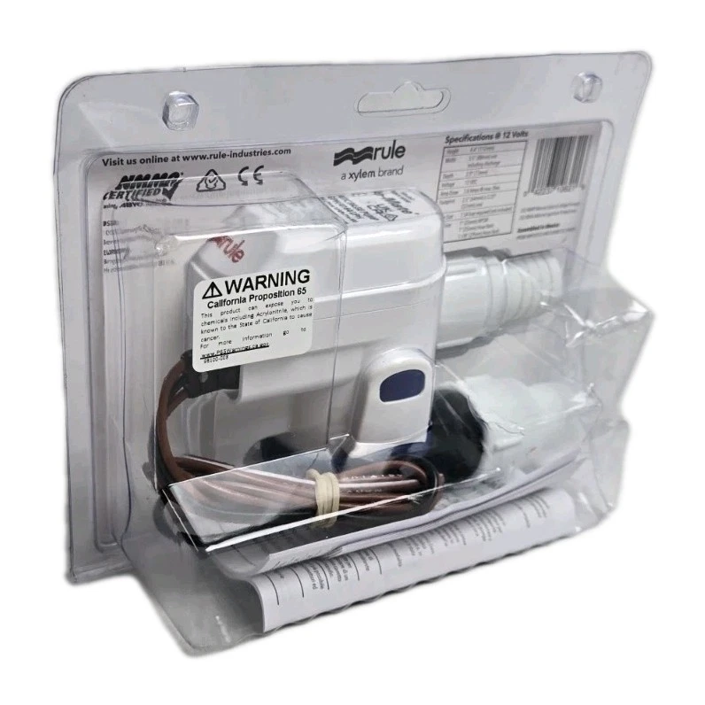 Rule Rule-Mate 1100 Fully Automated Bilge Pump 12V RM1100B Boat Sailboat **NEW** - Image 2 of 3