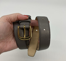 Full Grain Cowhide Dress Belt Gray Men's Size 36/90 Classic Preppy Minimalist