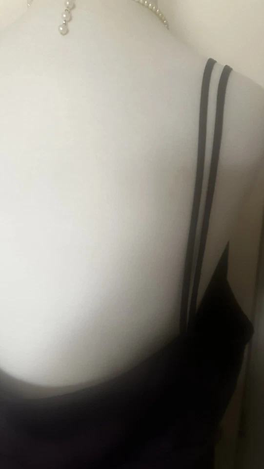 ANN TAYLOR LOFT EGGPLANT TOP  - 14 - Polyester, Solid, Double Spaghetti Straps - Image 3 of 4