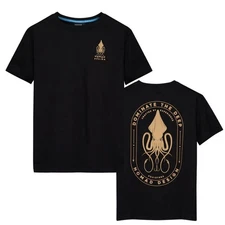 NOMAD DESIGN 100% Cotton T-Shirt Squidtrex DOMINATE THE DEEP Size L/Black