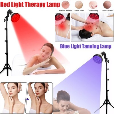 Infrared Red Light Therapy Lamp Blue Light Tanning Lamp With Adjustable Stand