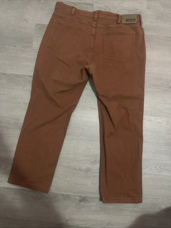 Pantalones comerciales Duluth para hombre 38x30 manguera flexible contra incendios para hombre ajuste relajado naranja utilitario Foto 4 de 4