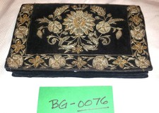 BAG - ANTIQUE evening clutch bag hand embroidered in India - metal wire, beads