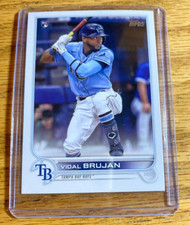 2022 Topps Series 1 Vidal Brujan Rookie Card # 25 Tampa Bay Rays Near Mint Base. rookie card picture