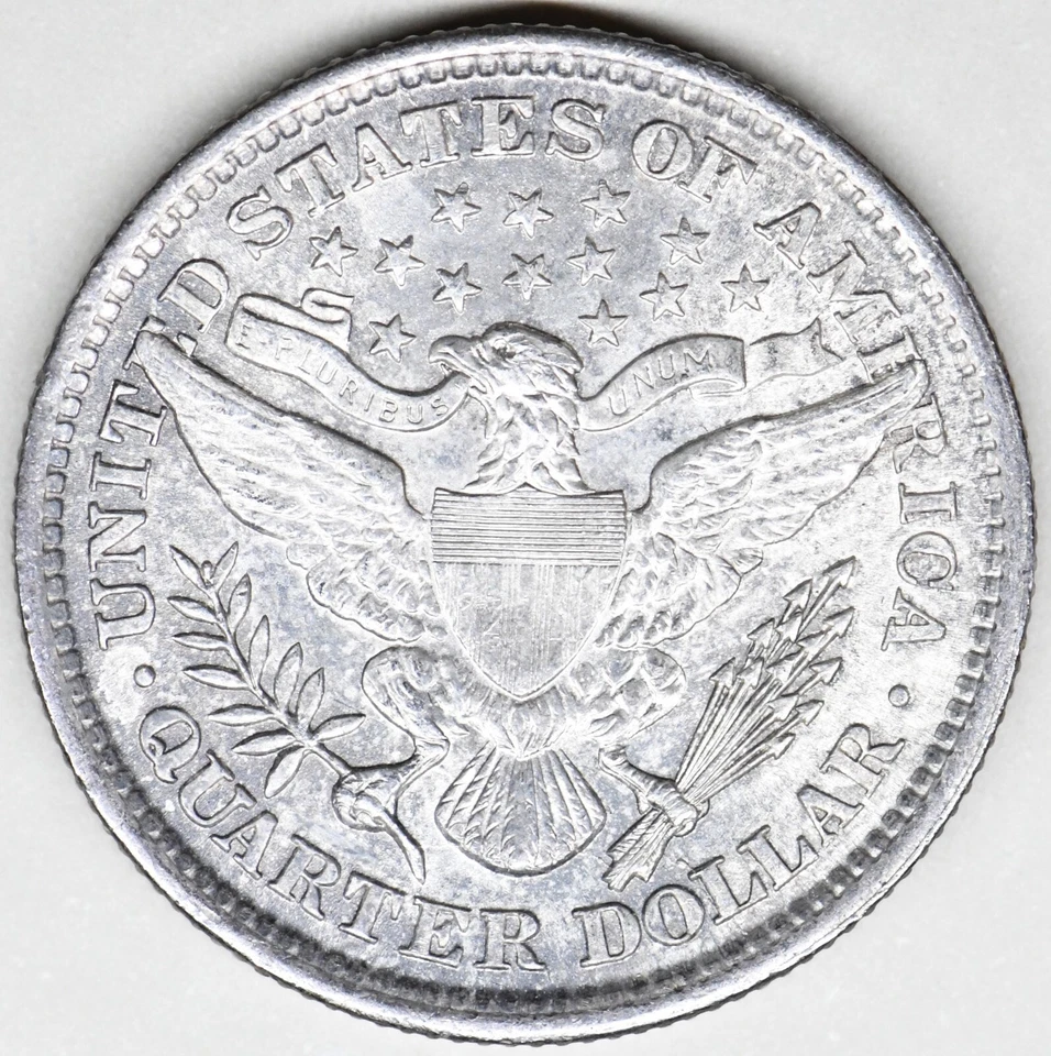 1897 barber quarter in a high-grade with mint luster - Image 3 of 3
