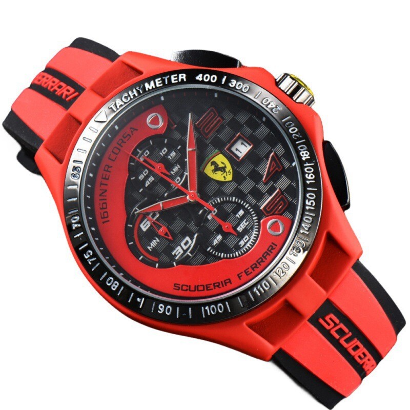 Men's Formula 1 Scuderia Ferrari 44mm Luxury Chronograph Red
