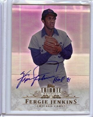 Fergie Jenkins 2013 Topps Tribute Signed Autograph Chicago Cubs #75 JSA TT40784
