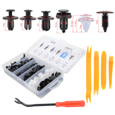 100pc Bumper Hood Fender Mud Flap Guard Retainer Clips Fasteners 6 Size w/ 5Tool