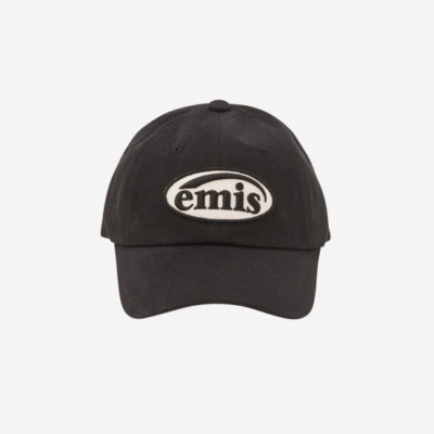 Emis Tone On Tone Wappen Ball Cap, Black (100% South Korea Authentic)