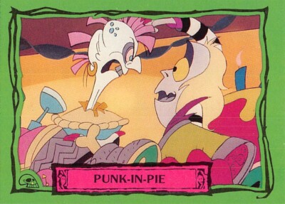 Beetlejuice 1990 Trading Card #88 Punk-in-pie