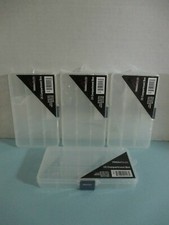 4 FISHING TACKLE CLEAR STORAGE UTILITY BOXES 15 COMPARTMENTS CRAFTS BEADS 7X4X1