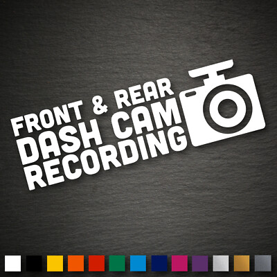 21783 Dash Cam recording Aufkleber 135x41mm Front Rear Kamera Video Auto Sticker