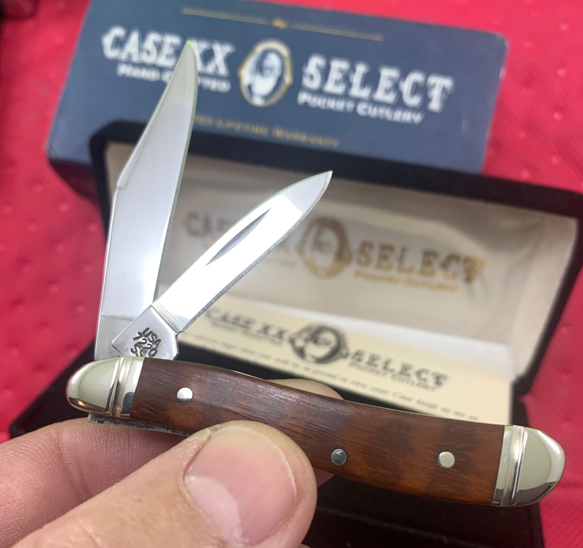 CASE SELECT SNAKEWOOD PEANUT KNIFE NEVER USED IN BOX # 7220 SS | eBay