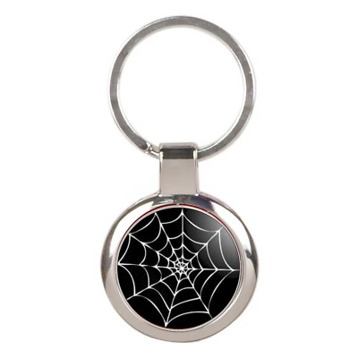 Spider Web Key Ring Key Chain Key Fob Chrome Finish