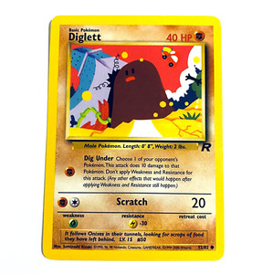 VTG Vintage Pokemon TCG Card: Diglett 52/82 Team Rocket Unlimited WOTC NM