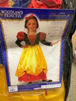 Woodland Princess Snow White Fairy Tale Fancy Dress Halloween Child Costume  L!!!