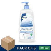 Tena Wash Cream - 1 Litre | Pack Of 5 Tena Wash Cream - 1 Litre | Pack Of 5