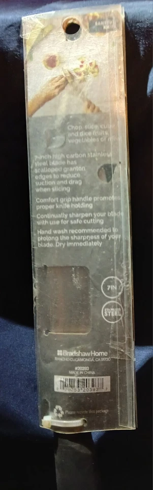 Cuchillo Good Cook Santoku 7 pulgadas - Cuchillo de cocina de acero inoxidable - Reduce la adherencia Foto 3 de 3