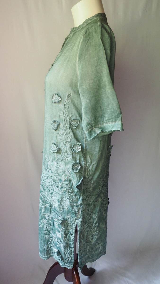 green floral tunic dress Green Floral Print Drawstring Tunic Flowy Short Dress