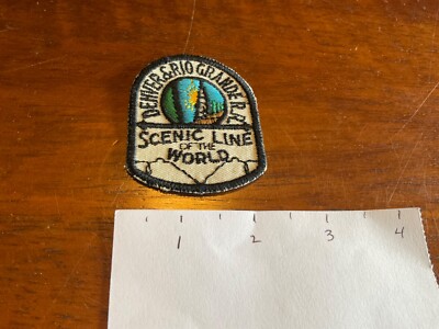 Vintage Sew On Patch Denver & Rio Grande Scenic Line Of The World Railway