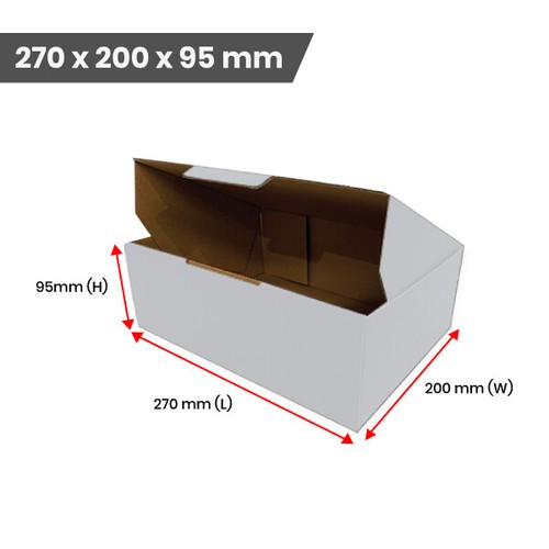 20 x Mailing Boxes 270 x 200 x95mm DieCut Carton fit AusPost 3KG PREPAID Parcel - Picture 2 of 8