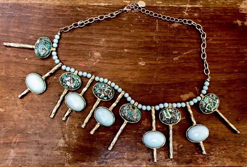Lucia Chunky Statement Necklace Faux 