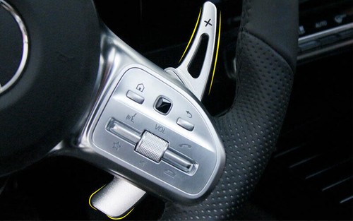 ~For Benz GLE GLS 2020-22 Silver Aluminum Steering Wheel Shift Paddle Extension - Foto 8 di 8