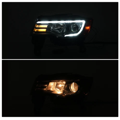 For 2017-2021 Jeep Grand Cherokee Halogen Upgrade LED Tube Projector Headlights - Bild 5 von 19