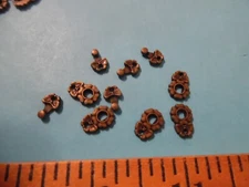 SMALL METAL TOGGLE BUTTONS~5/8"~ANTIQUE BRONZE~SET 5~ DOLLS