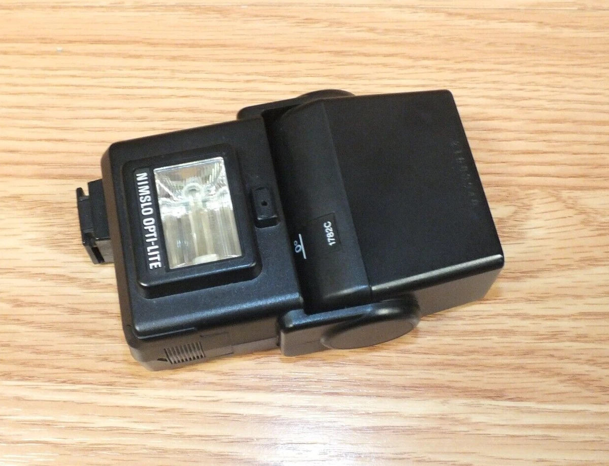 OEM Nimslo Opti-Lite Small Black Flash Unit & Manual - For 35mm 3D Camera