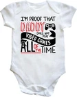 White Babygrow Daddy Does Not Play Video Games Baby Vest Funny - FAST SHIPPING