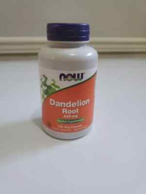 NOW FOODS Dandelion Root 500 mg - 100 Veg Capsules  2 pack  200 total FREE SHIPP