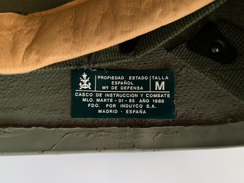 OLDSCHOOL NEW Spanish MARTE I 85 Combat Woodland Helmet Marines Navy Spain 80s - Picture 11 of 19