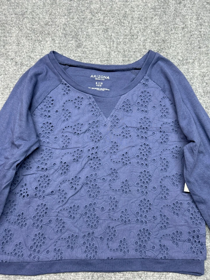 Suéter Arizona Jean Co Niñas Talla S 7/8 Corona Regular Azul Manga Larga Nuevo Foto 3 de 4