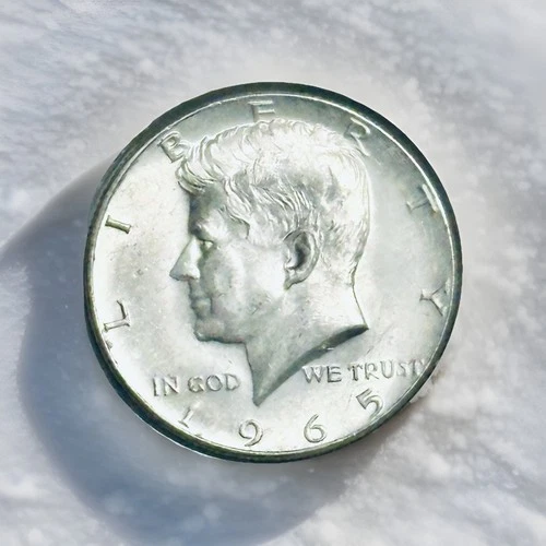 1965-P Kennedy Half Dollar 40% Silver BU Uncirculated Nice USA 🇺🇸 Coin#B3