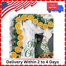 15ft Christmas Orange Slice Garland Xmas Dried Orange Hanging Decorations Far...