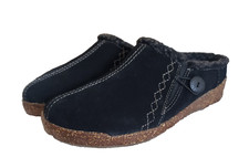Earth ORIGINS Clog Black Aurora Johanna Janae Fleece Lined Mule Shoe Women SZ 7M