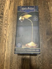 Harry Potter Golden Snitch Posable Desk Lamp With Metal Base New, Open Box