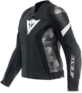 Dainese Ladies Avro 5 Leather Jacket - Black/Black/White